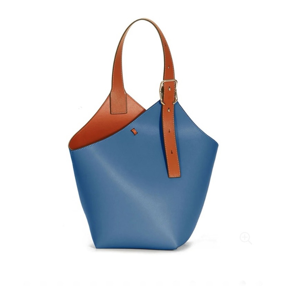 Maison De Beaute Cholet Blue Two-Tone Napa Leather Bag
